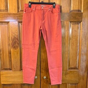 Just USA Women's Straight Leg Orange Jeans